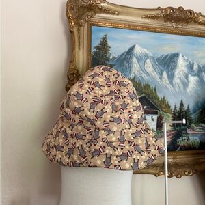 Handmade Vintage Socket Monkey Playful Patterned Kids Bucket Hat